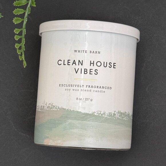 BBW Clean House Vibes White Barn Bath & Body Works Single Wick Candle - Picture 4 of 10